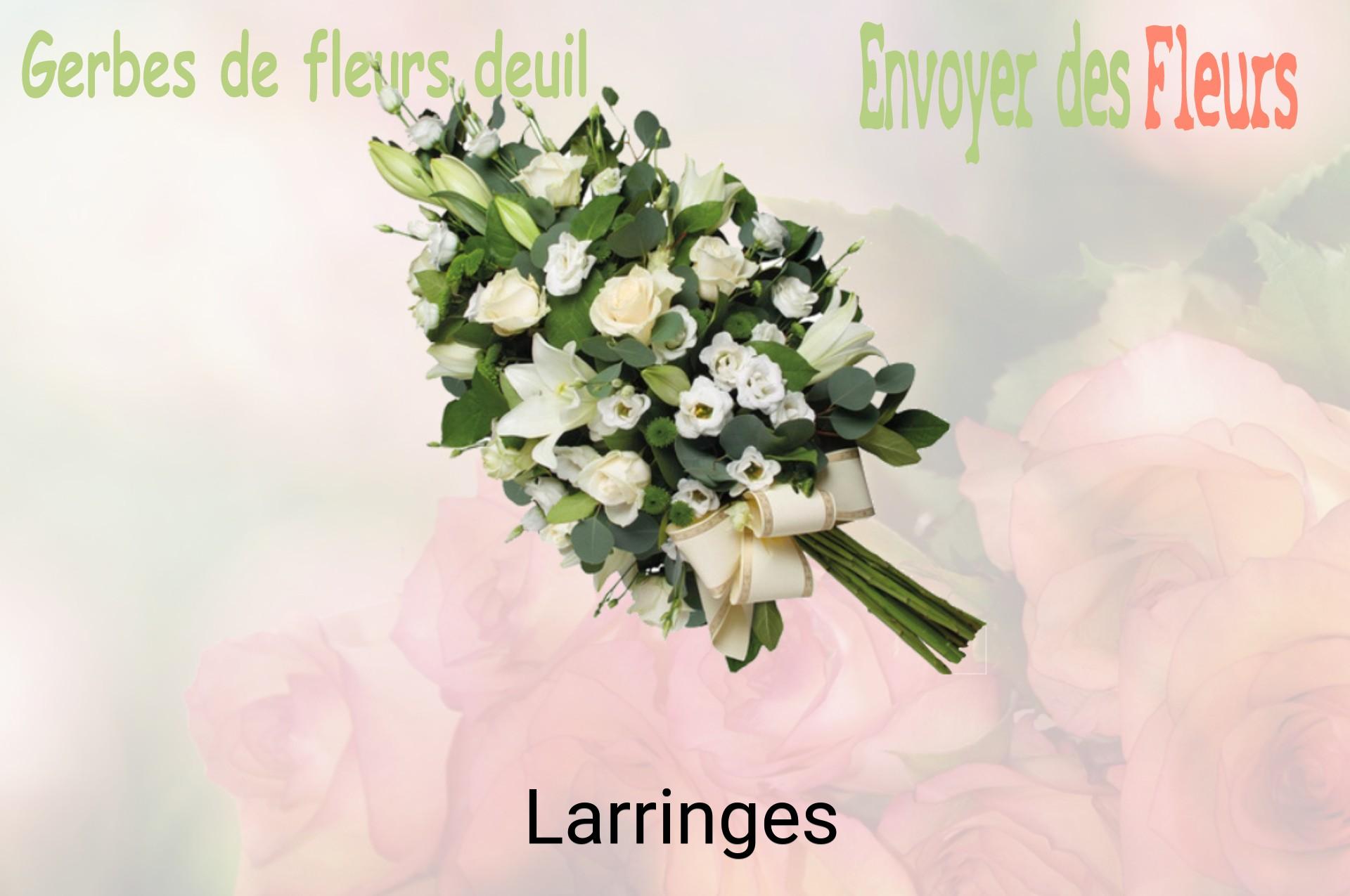 Gerbe de fleurs de deuil livrée à Larringes
